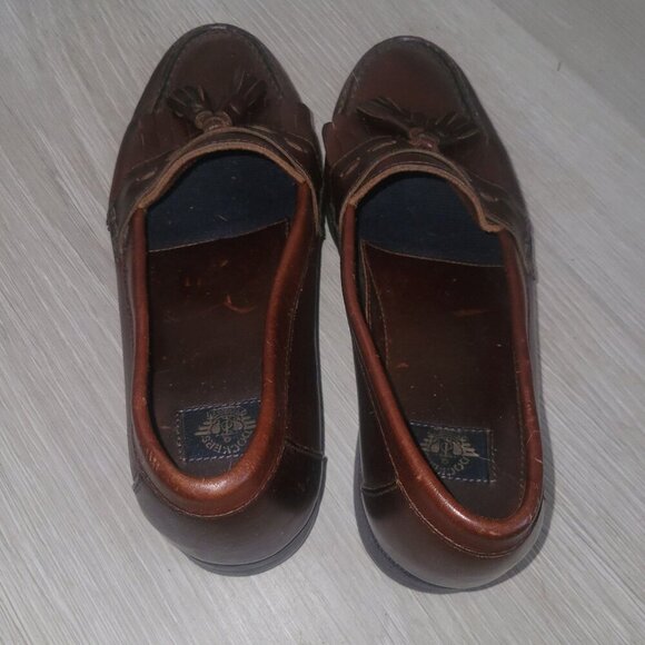 DOCKER'S Men's Leather Tassled Business Casual Slide Loafer 9 Career Formal Desi - Picture 2 of 8